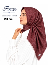 Firuze Desenli 110 cm Sökme Tülbent - Desen-01