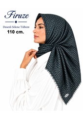 Firuze Desenli 110 cm Sökme Tülbent - Desen-02