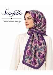 Scarfella Desenli Bambu Kraş Şal - Desen-25