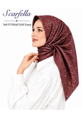 Scarfella Soft El Dikişli Eylül Eşarp - Desen-84
