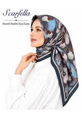 Scarfella Desenli Bambu Kraş Eşarp - Desen-17