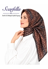 Scarfella Soft El Dikişli Eylül Eşarp - Desen-86