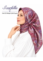 Scarfella Soft El Dikişli Eylül Eşarp - Desen-89