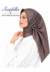 Scarfella Soft El Dikişli Eylül Eşarp - Desen-90