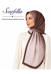 Scarfella Desenli Premium Bambu Kraş Şal - Desen-14