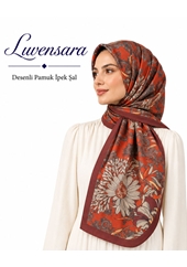 Luvensara Desenli Pamuk İpek Şal - Desen-02