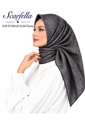 Scarfella Soft El Dikişli Eylül Eşarp - Desen-94