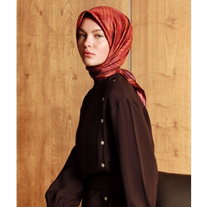 Armine Dj Sura Saf İpek Eşarp - 2026-2027 Sonbahar-Kış 9628D (S)