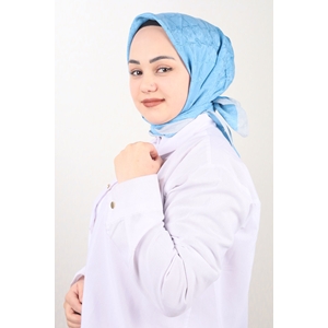 Piramit Kendinden Desenli Monogram Floş Eşarp - Desen-01 - Renk-09