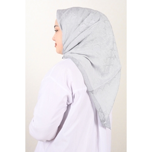 Piramit Kendinden Desenli Monogram Floş Eşarp - Desen-01 - Renk-09