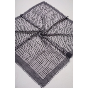 Desenli Keten Flamlı Eşarp - Desen-01
