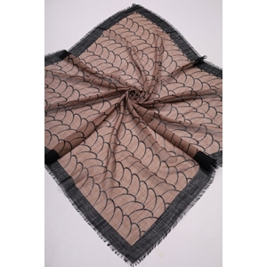 Desenli Keten Flamlı Eşarp - Desen-02