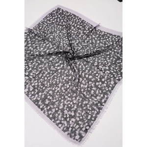 Desenli Keten Flamlı Eşarp - Desen-03