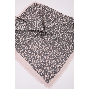 Desenli Keten Flamlı Eşarp - Desen-03