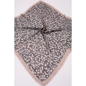 Desenli Keten Flamlı Eşarp - Desen-03