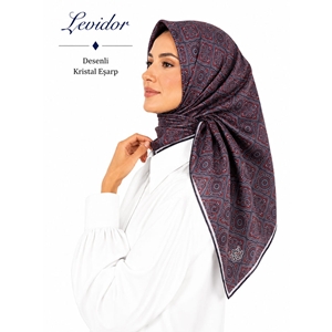Levidor Desenli Kristal Eşarp - Desen-73
