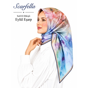 Scarfella Soft El Dikişli Eylül Eşarp - Desen-81