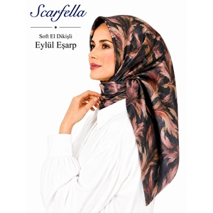 Scarfella Soft El Dikişli Eylül Eşarp - Desen-82