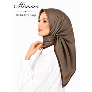 Mismara Müslin Biyeli Eşarp - Desen-02