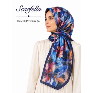 Scarfella Desenli Premium Bambu Kraş Şal - Desen-03