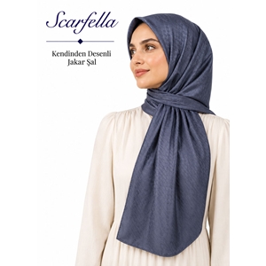 Scarfella Kendinden Desenli Jakar Şal - Desen-07