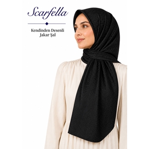 Scarfella Kendinden Desenli Jakar Şal - Desen-10