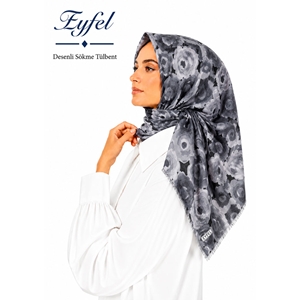 Eyfel Desenli Sökme Tülbent - Desen-21