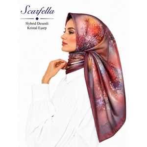 Scarfella Hybrid Desenli Kristal Eşarp - Desen-15