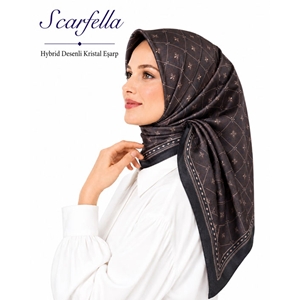 Scarfella Hybrid Desenli Kristal Eşarp - Desen-20