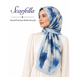 Scarfella Desenli Premium Bambu Kraş Şal - Desen-11