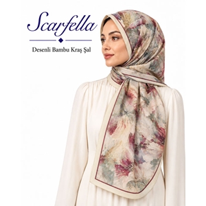 Scarfella Desenli Bambu Kraş Şal - Desen-24