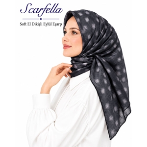 Scarfella Soft El Dikişli Eylül Eşarp - Desen-87