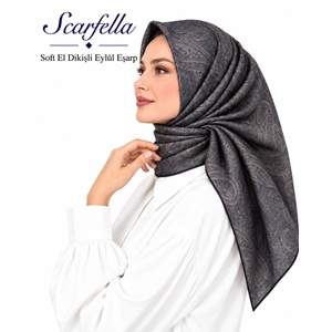 Scarfella Soft El Dikişli Eylül Eşarp - Desen-94