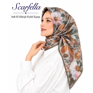 Scarfella Soft El Dikişli Eylül Eşarp - Desen-95