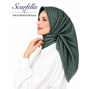 Scarfella Soft El Dikişli Eylül Eşarp - Desen-96