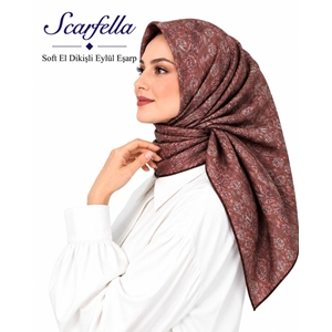 Scarfella Soft El Dikişli Eylül Eşarp - Desen-97