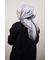 Hint İpek Kendinden Desenli Monogram Eşarp - Desen-05